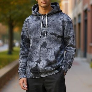 AEROPOSTALE‎ Mens Hoodie Multicolor Grey Black Tie Dye Kangaroo Pocket
